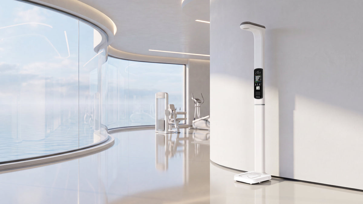 Yolanda professional height and weight scale for gym, multi communication interface supported