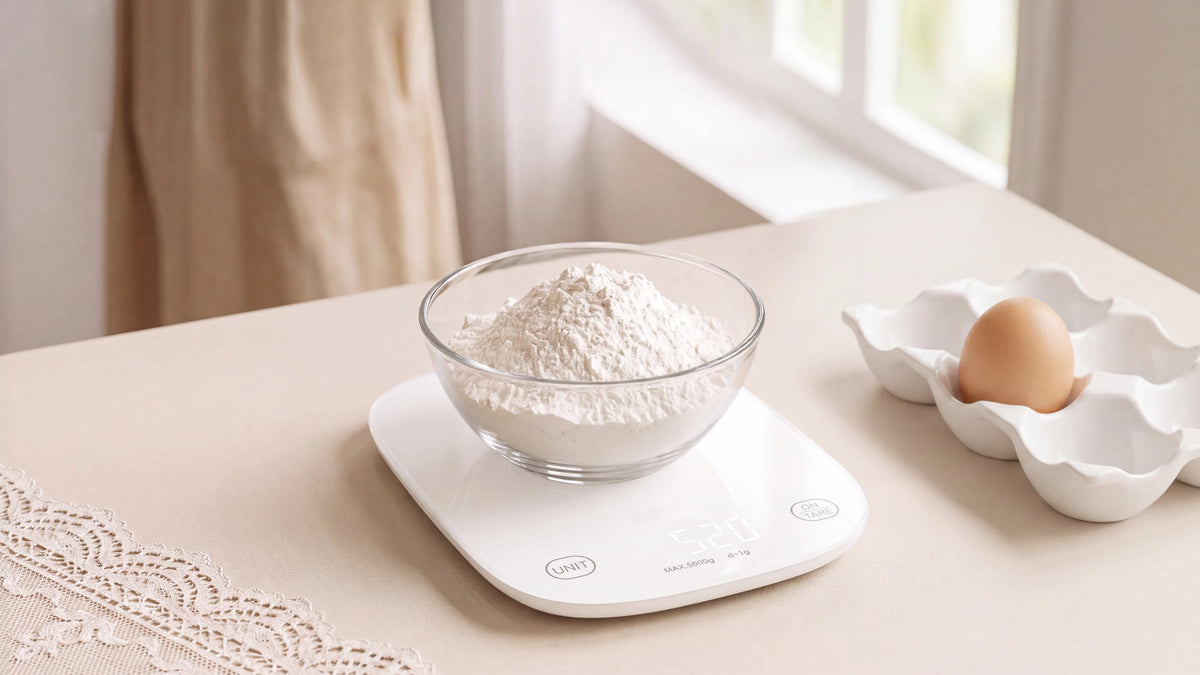 Yolanda precision kitchen scale for baking and food weighing, 0.5g accuracy