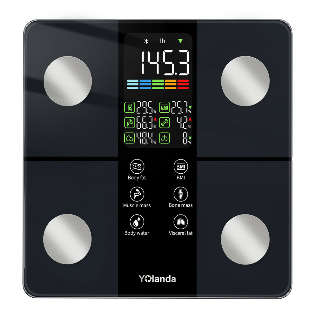Yolanda 27011 body fat scale full front view