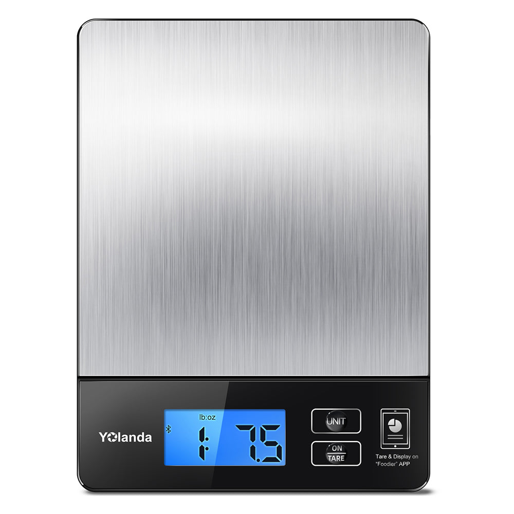Yolanda 20002 kitchen scale stainless steel front view